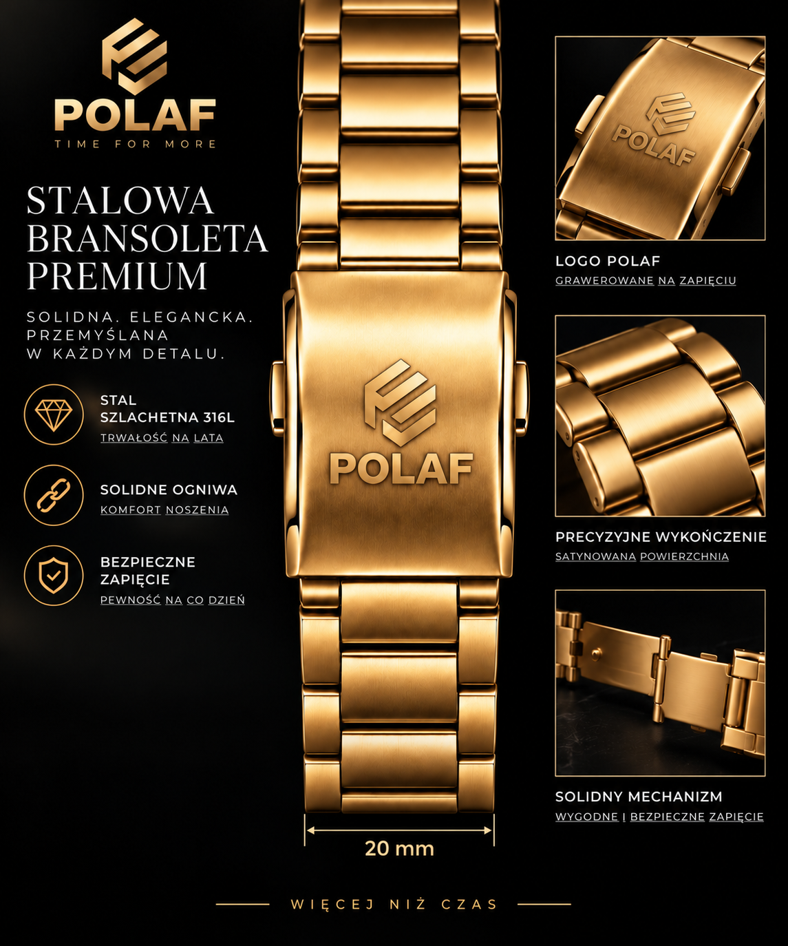 ZEGAREK MĘSKI POLAF AUTOMATIC — LUXURY SKELETON