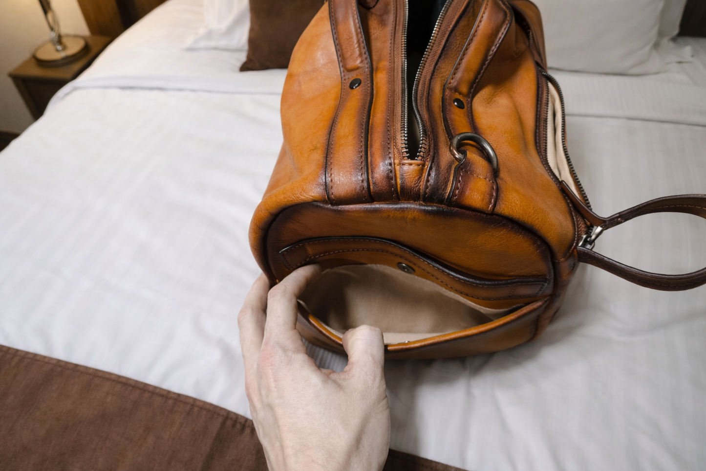 Skórzana torba podróżna POLAF DUFFEL 45 – męska torba weekendowa