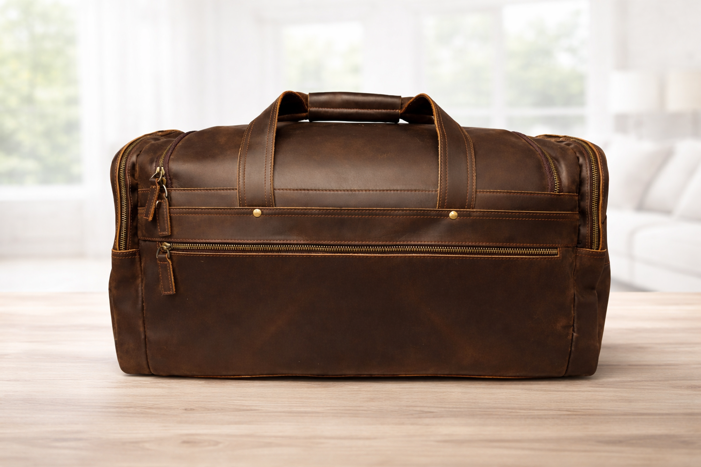 Skórzana torba podróżna męska z naturalnej skóry – POLAF Weekender