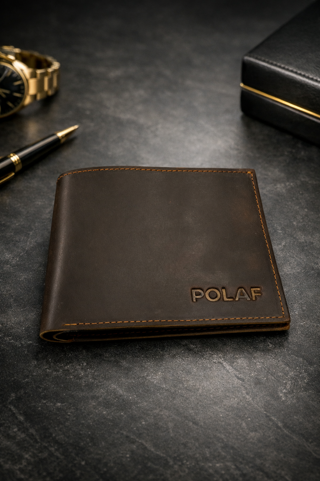 Portfel skórzany męski z naturalnej skóry – POLAF Standard