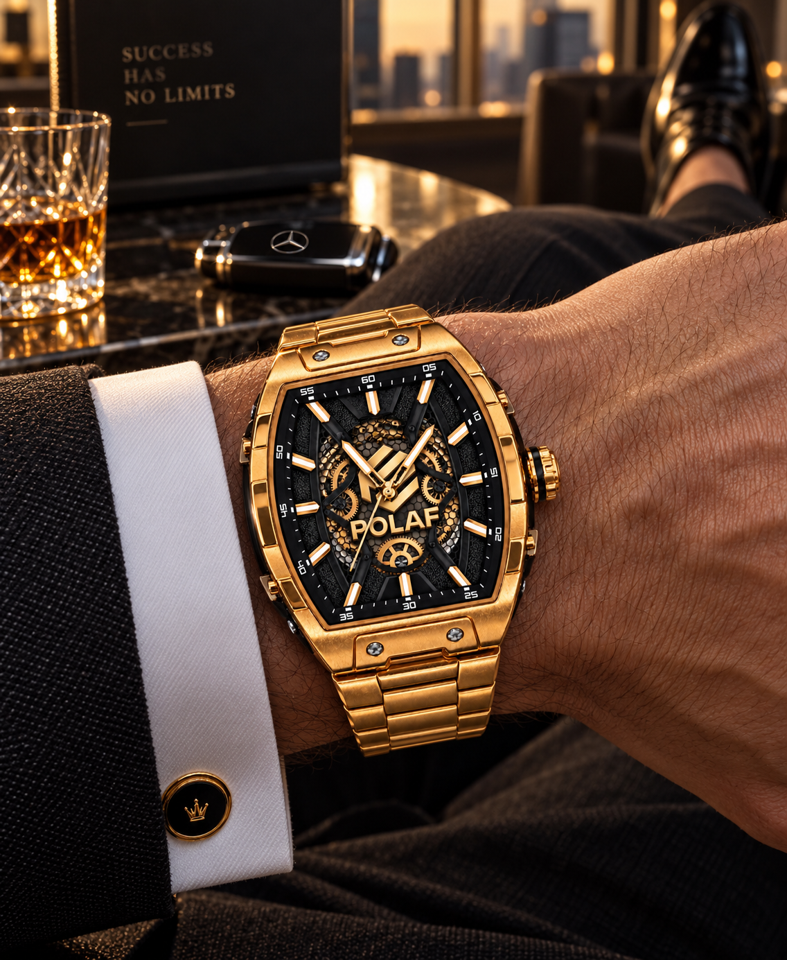 ZEGAREK MĘSKI POLAF AUTOMATIC — LUXURY SKELETON