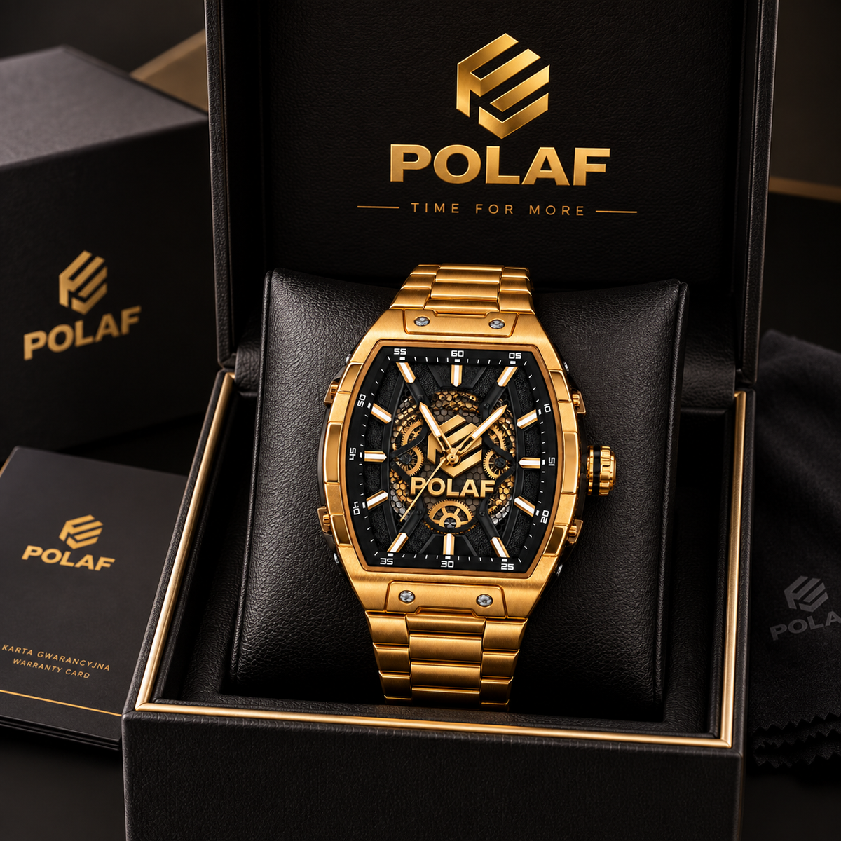 ZEGAREK MĘSKI POLAF AUTOMATIC — LUXURY SKELETON
